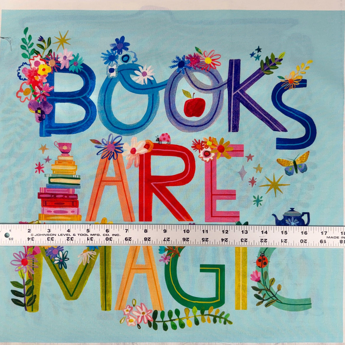 Books are Magic Panel - 36" x 44" - Michael Miller - 100% cotton fabric