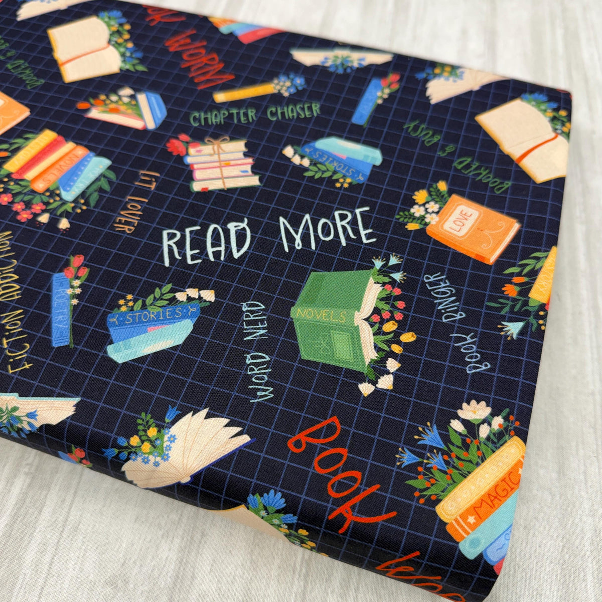 Book Worm Fabric - Book Toss - 100% Cotton - Paintbrush Studio Fabrics - 12026517