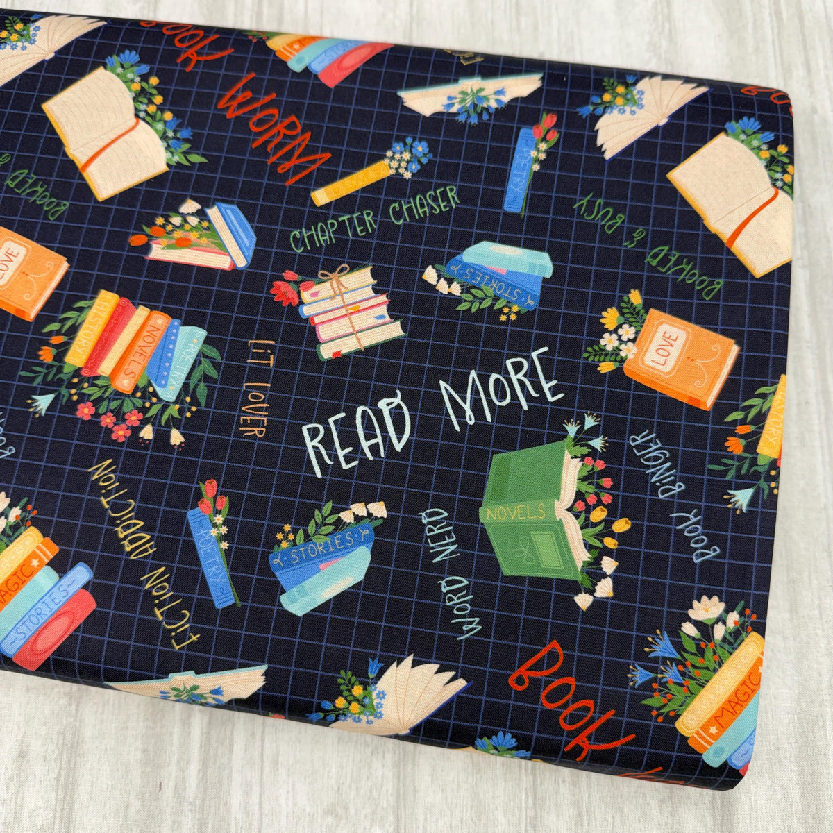 Book Worm Fabric - Book Toss - 100% Cotton - Paintbrush Studio Fabrics - 12026517