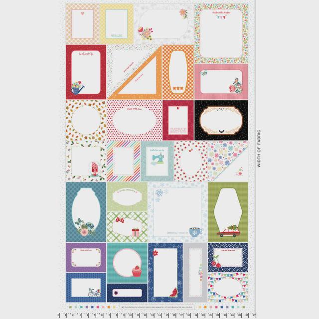 Kimberbell Quilt label panel - 27" x 43" wide - 100% Cotton - Stitched With Love