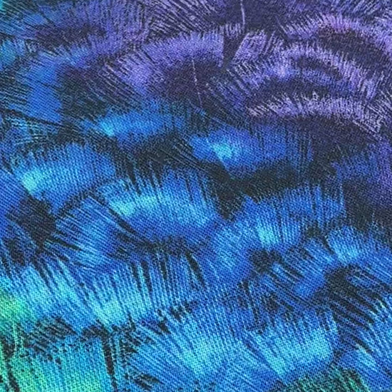Feather fabric - 100% cotton - Timeless Treasures CD3905 - Mardi Gras