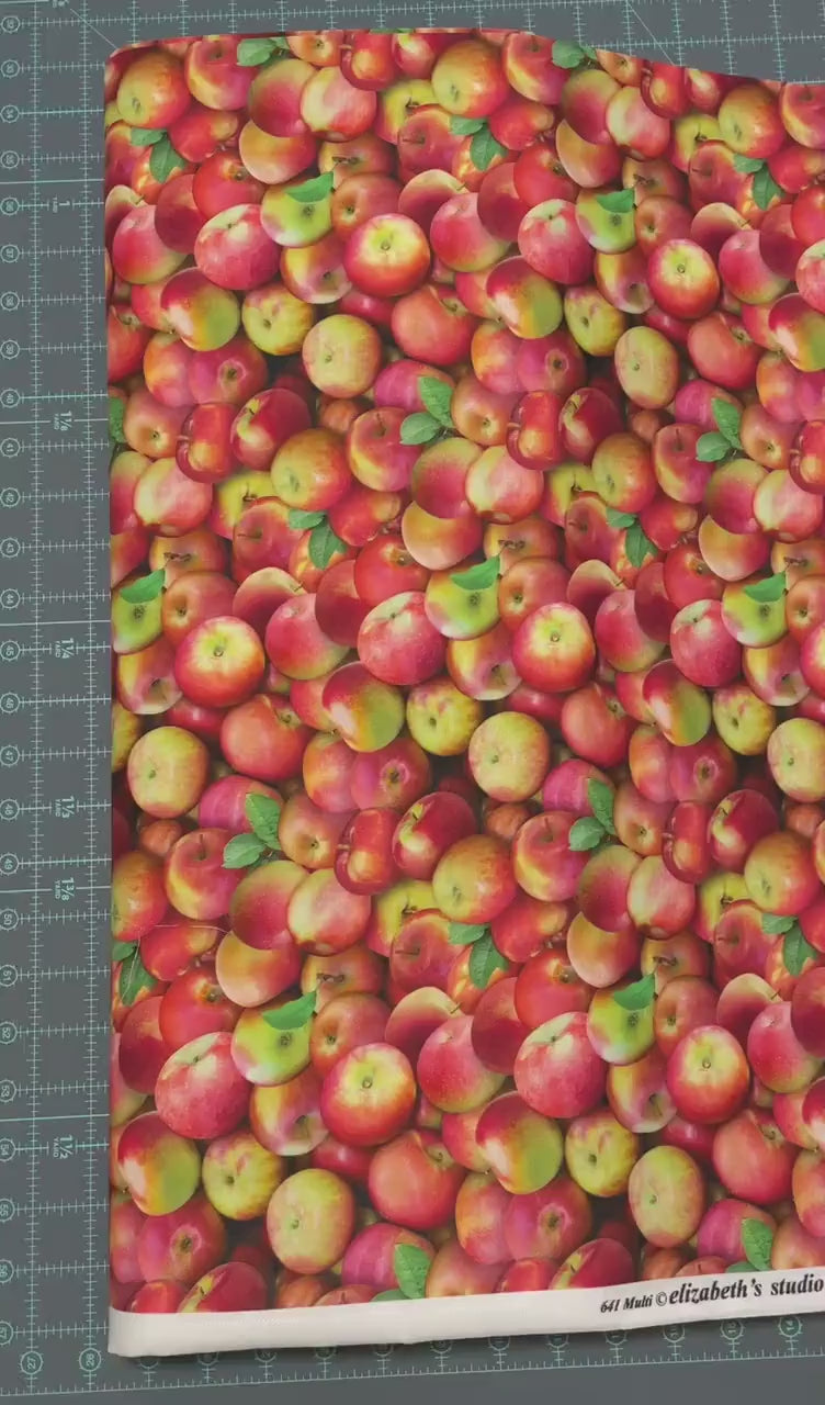 Apple Fabric - Food Festival collection by Elizabeth Studios