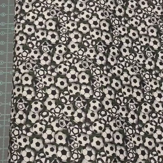 Soccer Fabric - Game Day 59-5121 - Oasis Fabrics - 100% Cotton - Quilting Cotton - Sports Fabric - Black and White Soccer ball