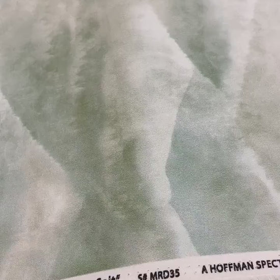 Mountain Range fabric - Sea Salt Collection - Hoffman - 100% Cotton - Misty Mountain Range Moss MRD35-98