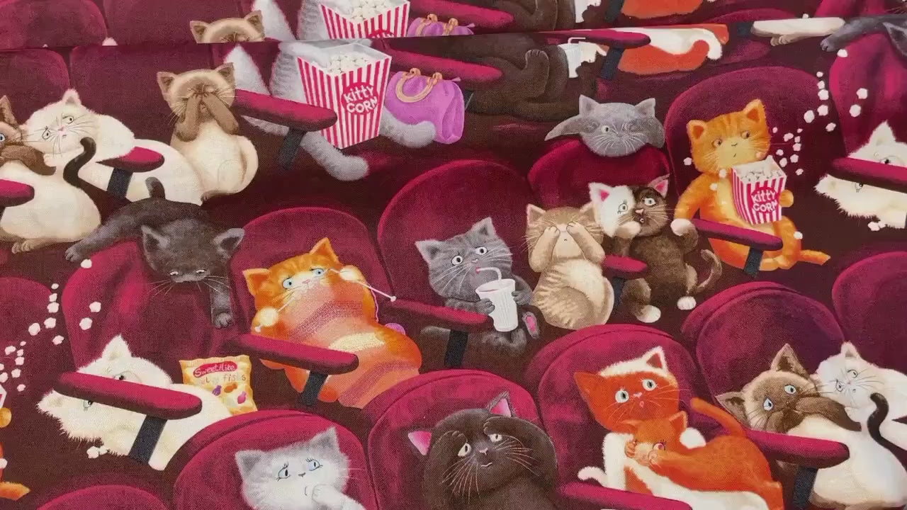 Scaredy Cat Fabric - Cat Lady Collection