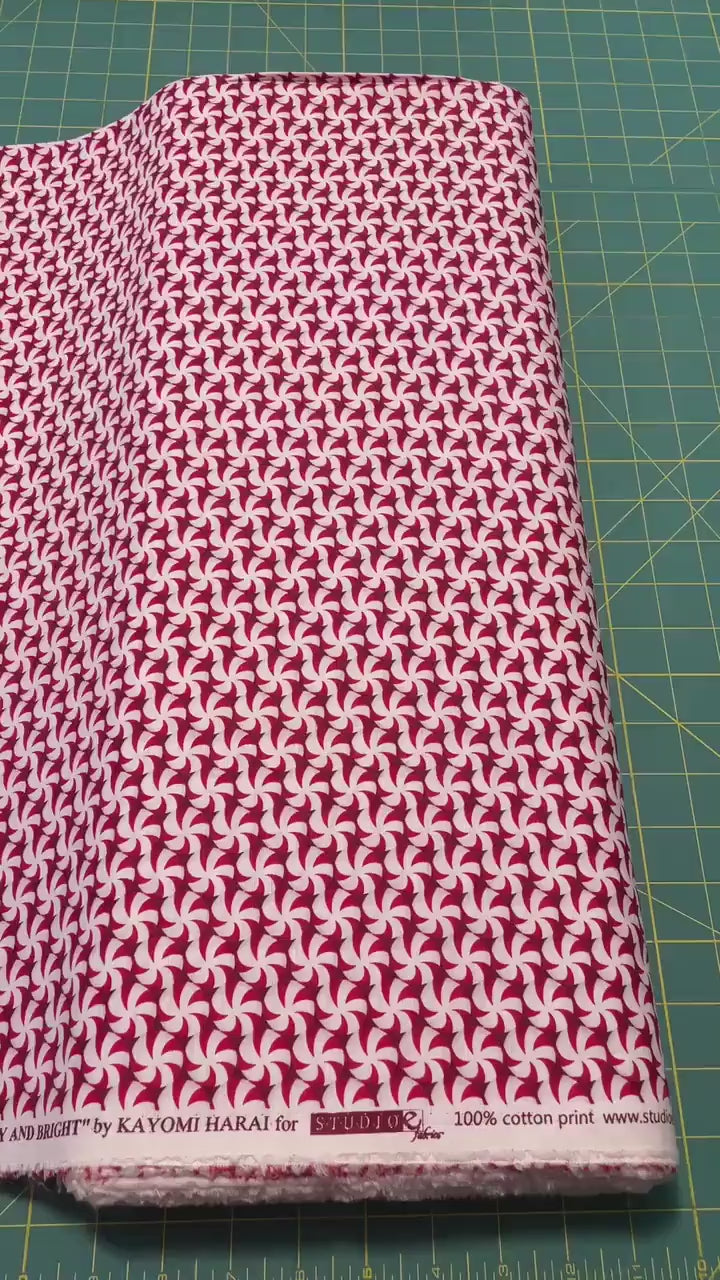 Christmas fabric - Starlight Mint Candy - Furry and Bright