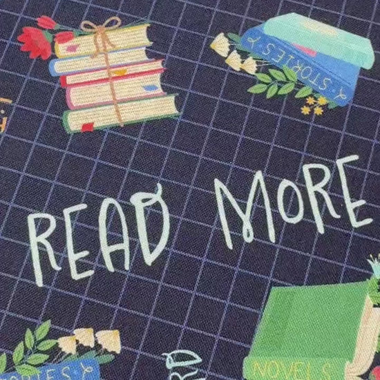Book Worm Fabric - Book Toss - 100% Cotton - Paintbrush Studio Fabrics - 12026517