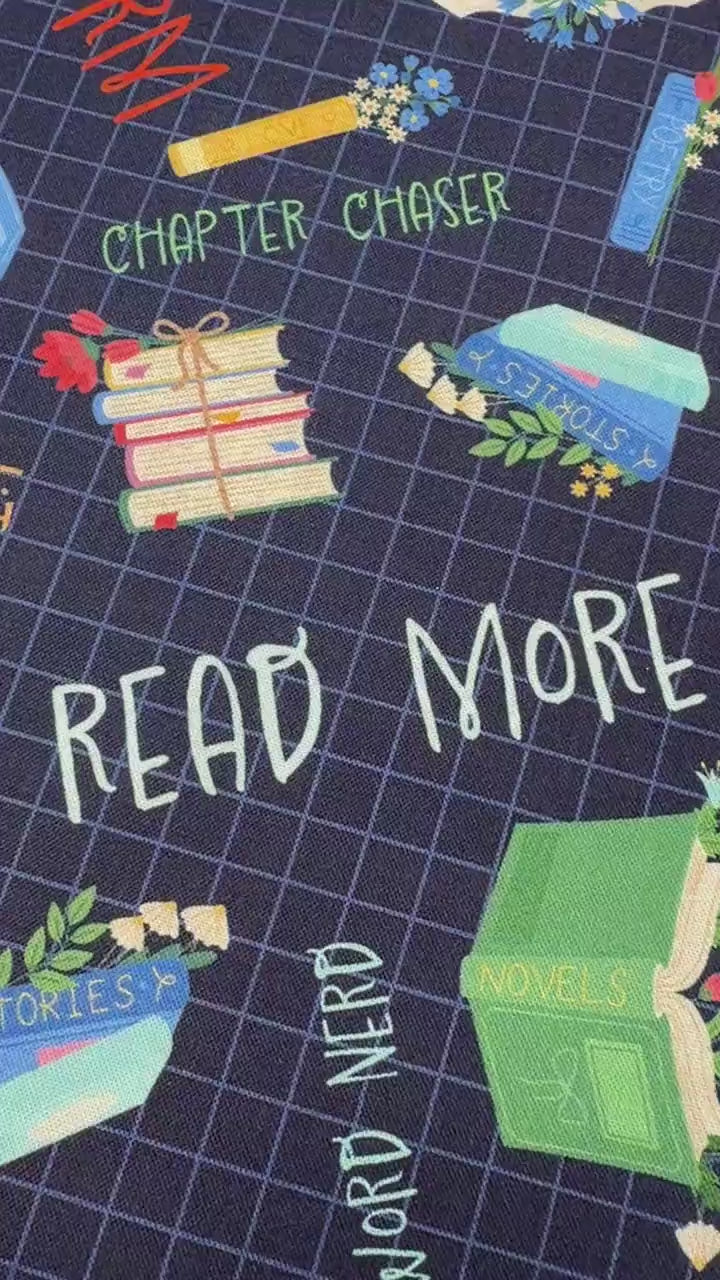 Book Worm Fabric - Book Toss - 100% Cotton - Paintbrush Studio Fabrics - 12026517