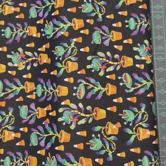 Plant Monsters Fabric - Audrey - Halloween Monsters Collection