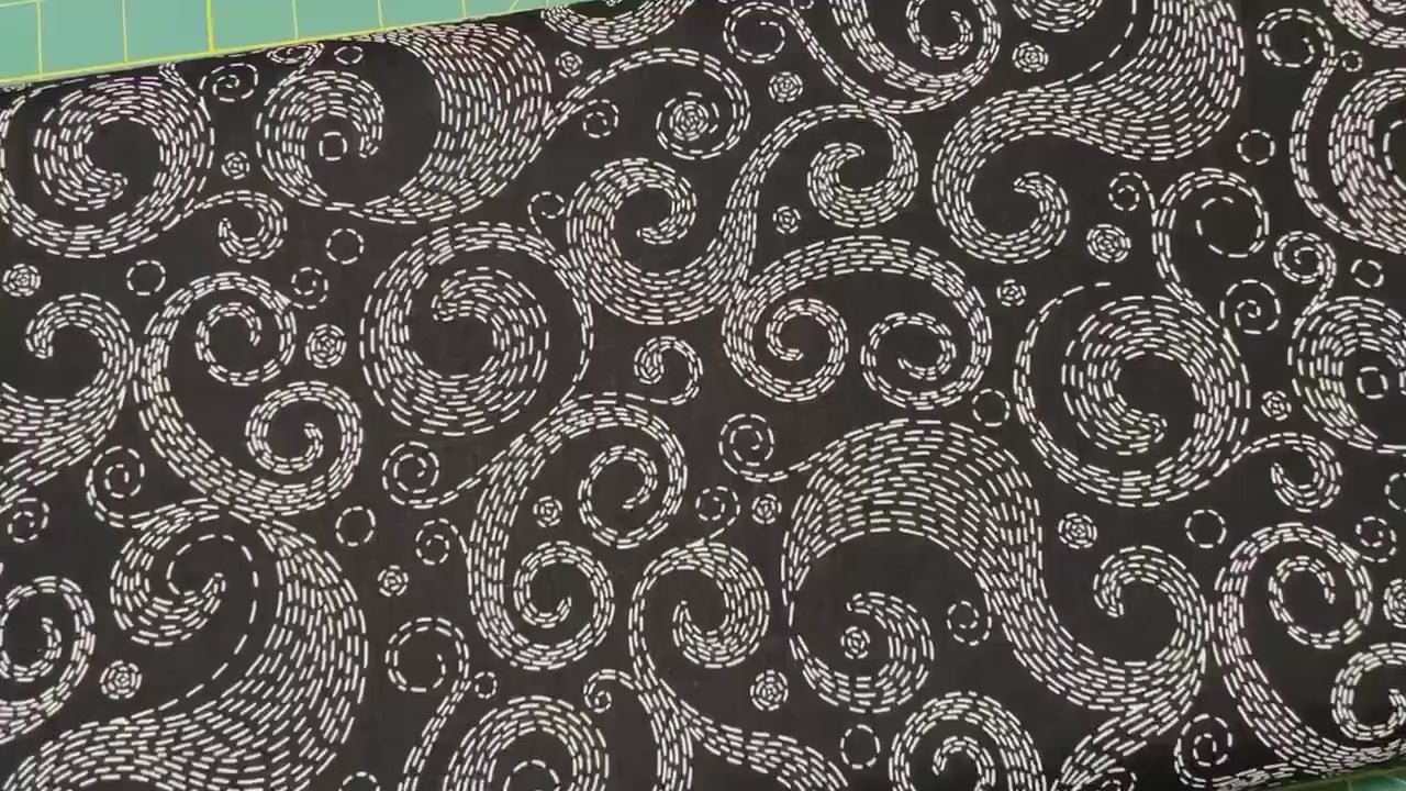 Whispering Winds Fabric - Navy - Glows in the Dark