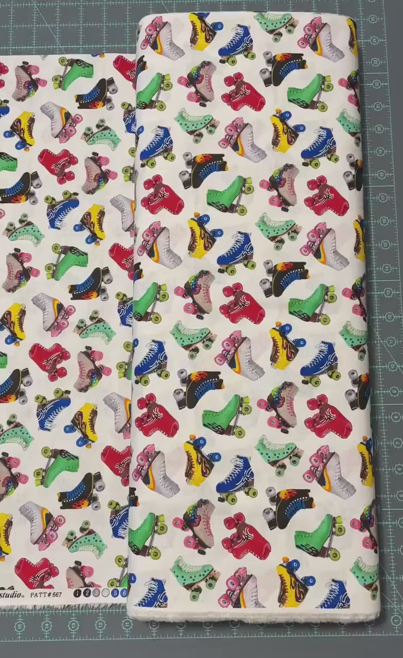 Roller Skates Fabric - In Motion collection