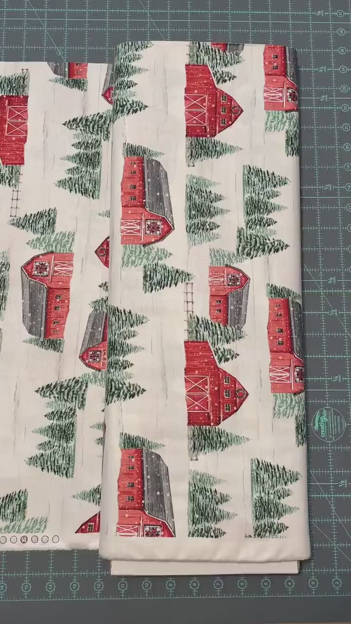 Red Barn Fabric - Country Cardinals Collection