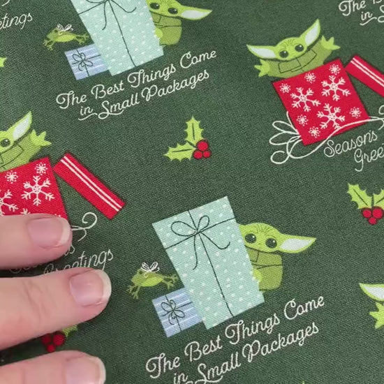 Grogu Mandalorian Christmas fabric - Small Packages