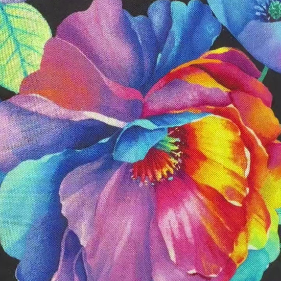 Rainbow Floral Fabric - Timeless Treasures - 100% Cotton - CD3816