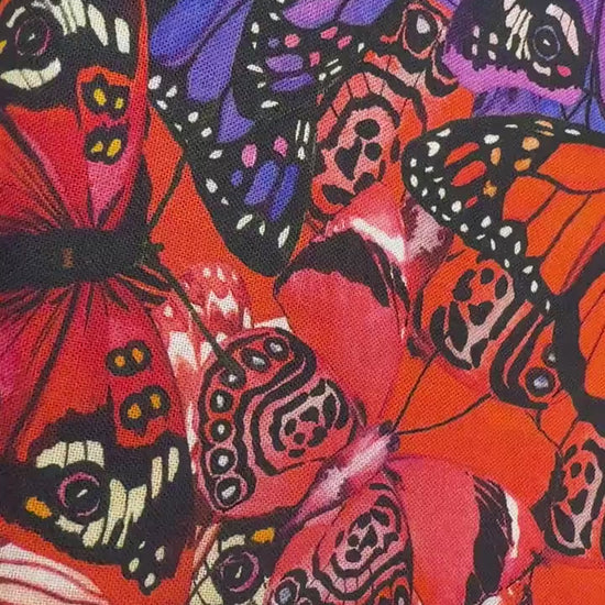 Rainbow Butterfly Fabric - Monarch Gardens - Camelot - 100% Cotton - 76250103-01