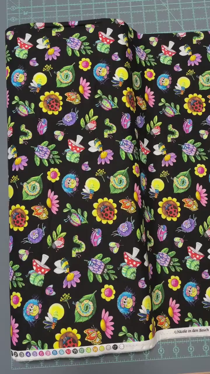 Cute Insect Fabric - Insects All Around