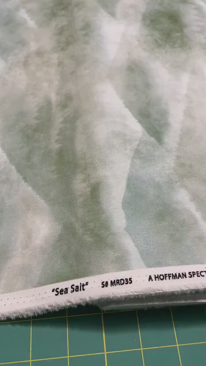 Mountain Range fabric - Sea Salt Collection - Hoffman - 100% Cotton - Misty Mountain Range Moss MRD35-98