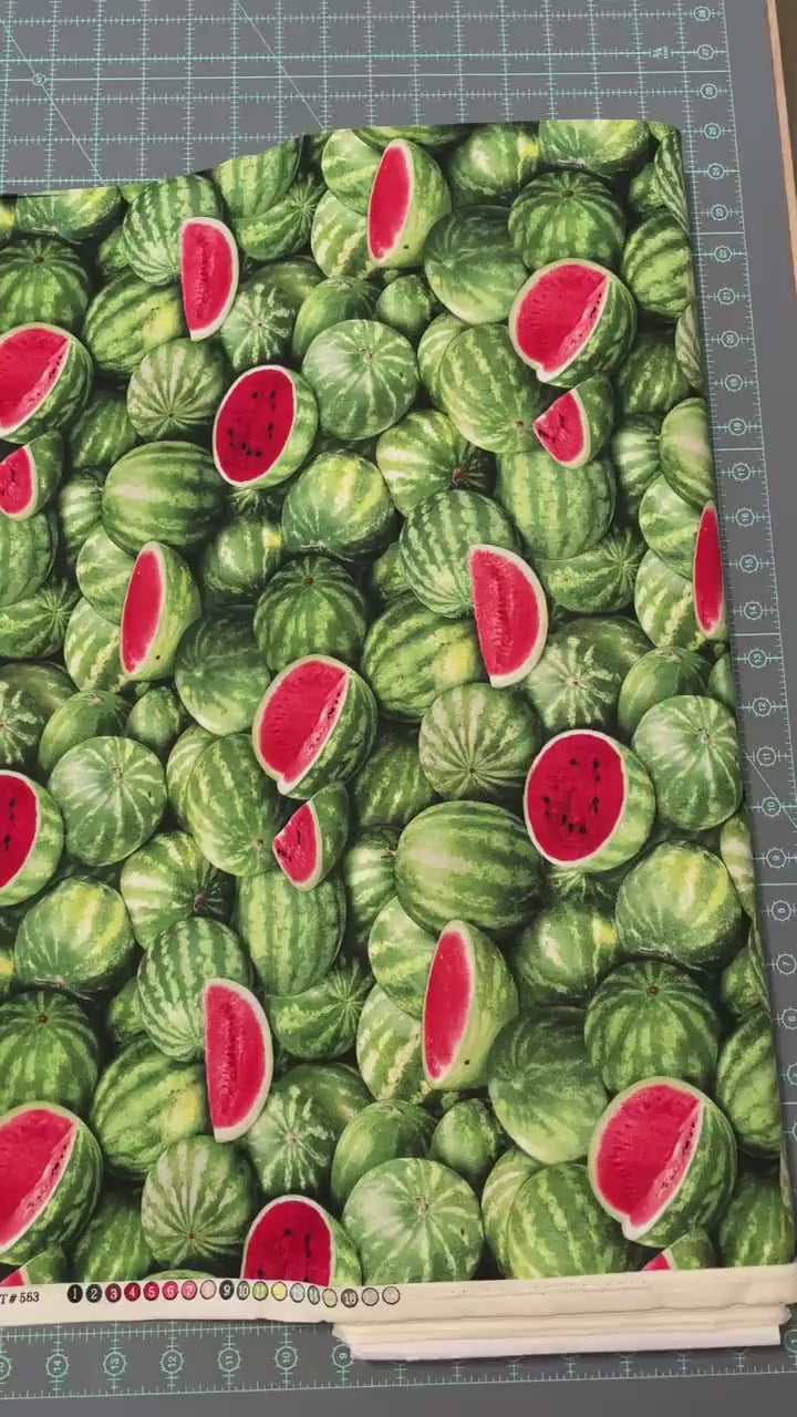 Watermelon Fabric - Food Festival collection - Elizabeth's Studio - 100% Cotton - Fruit Material Food Theme Picnic July 4th - Ships NEXT DAY