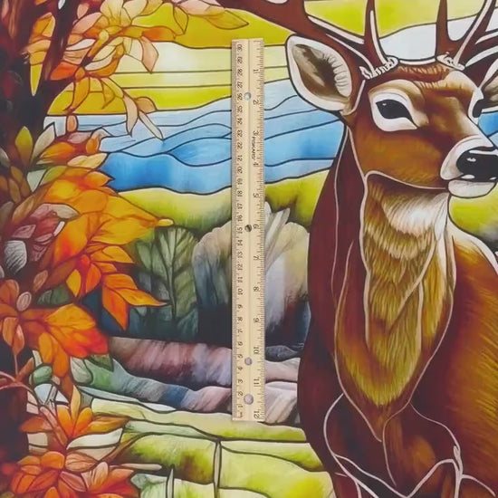 Deer Fabric Panel - 43.5" wide x 36" tall - Camelot - 100% Cotton