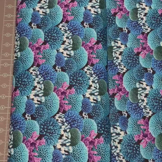 Coral Fabric - Ocean Story - 100% Cotton - Camelot Fabric