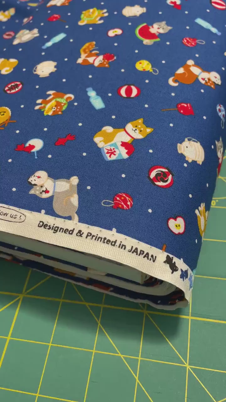Shiba Inu Fabric - Dog Fabric - Printed in Japan