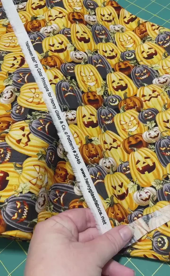 Pumpkin Patch Fabric - Jack O Lantern Patch - Halloween Ball
