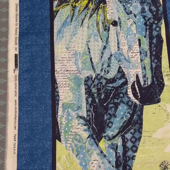 Horse Panel - Measures 25" x 21.25" - Dream Horses - Studio E - Quilting Cotton