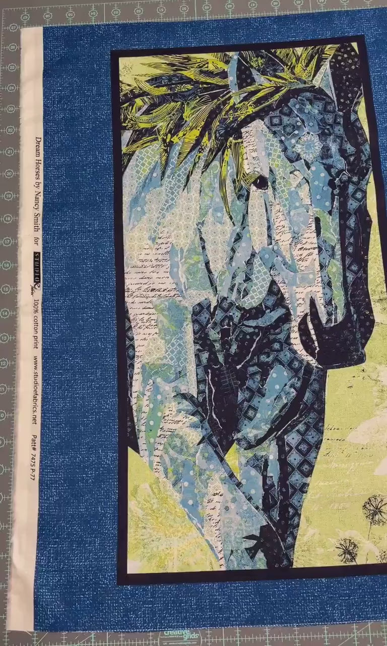 Horse Panel - Measures 25" x 21.25" - Dream Horses - Studio E - Quilting Cotton