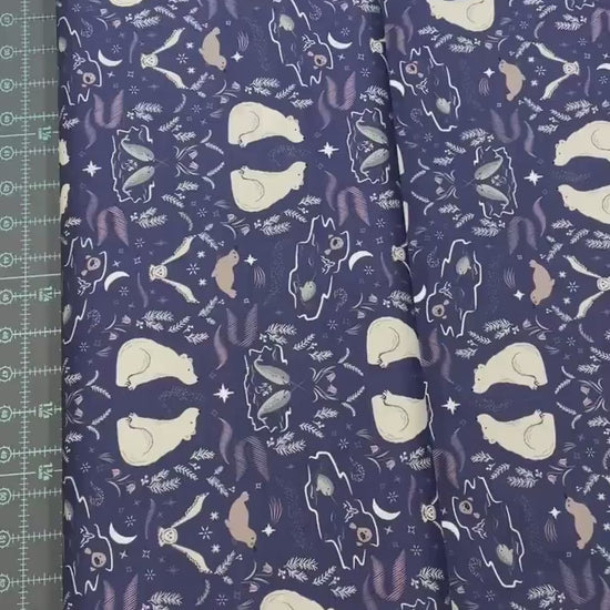 Arctic Animal Fabric - 100% Cotton - by Lewis & Irene