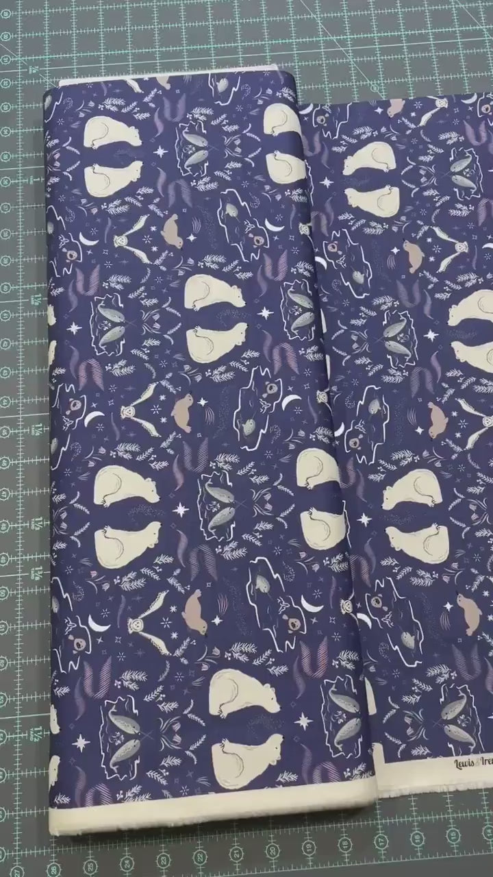 Arctic Animal Fabric - 100% Cotton - by Lewis & Irene