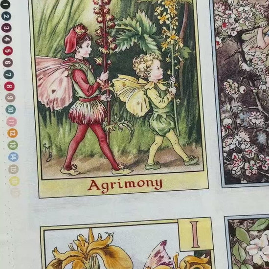 Alphabet Fairy Fabric Panel - 44" W x 23.5" L - Michael Miller - 100% Cotton