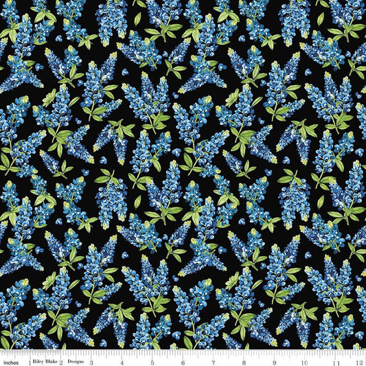 Bluebonnet Fabric - Blue bonnet Breeze Collection by Shealeen Louise for Riley Blake - Floral Fabric Texas State Flower - 100% Cotton Fabric