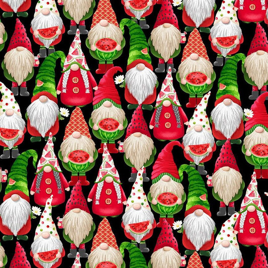 Gnome fabric by the yard - Watermelon Gnome Fabric - Life's a picnic - Timeless Treasures - 100% Cotton Fabric - Ships NEXT DAY