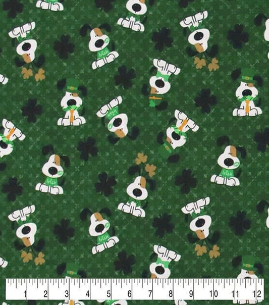 I Woof You - Dog St. Patrick's Day - 100% cotton fabric - SHIPS NEXT DAY - Out of Print