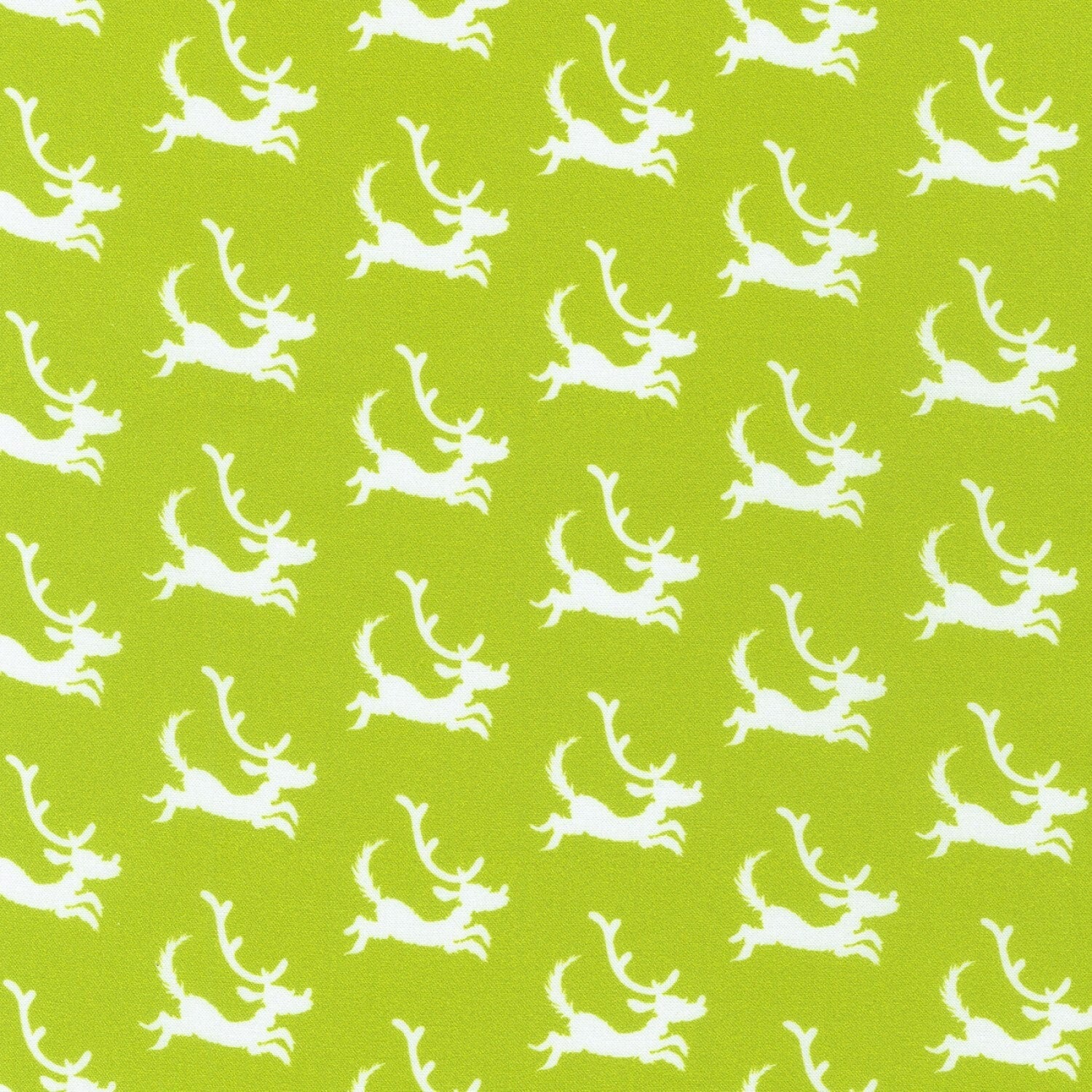 Robert Kaufman Grinch Fabric - Lime Dogs - How the Grinch Stole Christmas - 100% cotton - Reindeer fabric Max Dog Fabric - Ships NEXT DAY