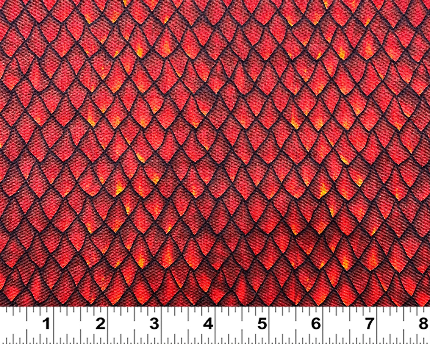 D&D Print Fabric - Red Dragon Scales - 100% cotton fabric - Cosplay material LARP print fabric DND fabric Dragon material - SHIPS Next Day