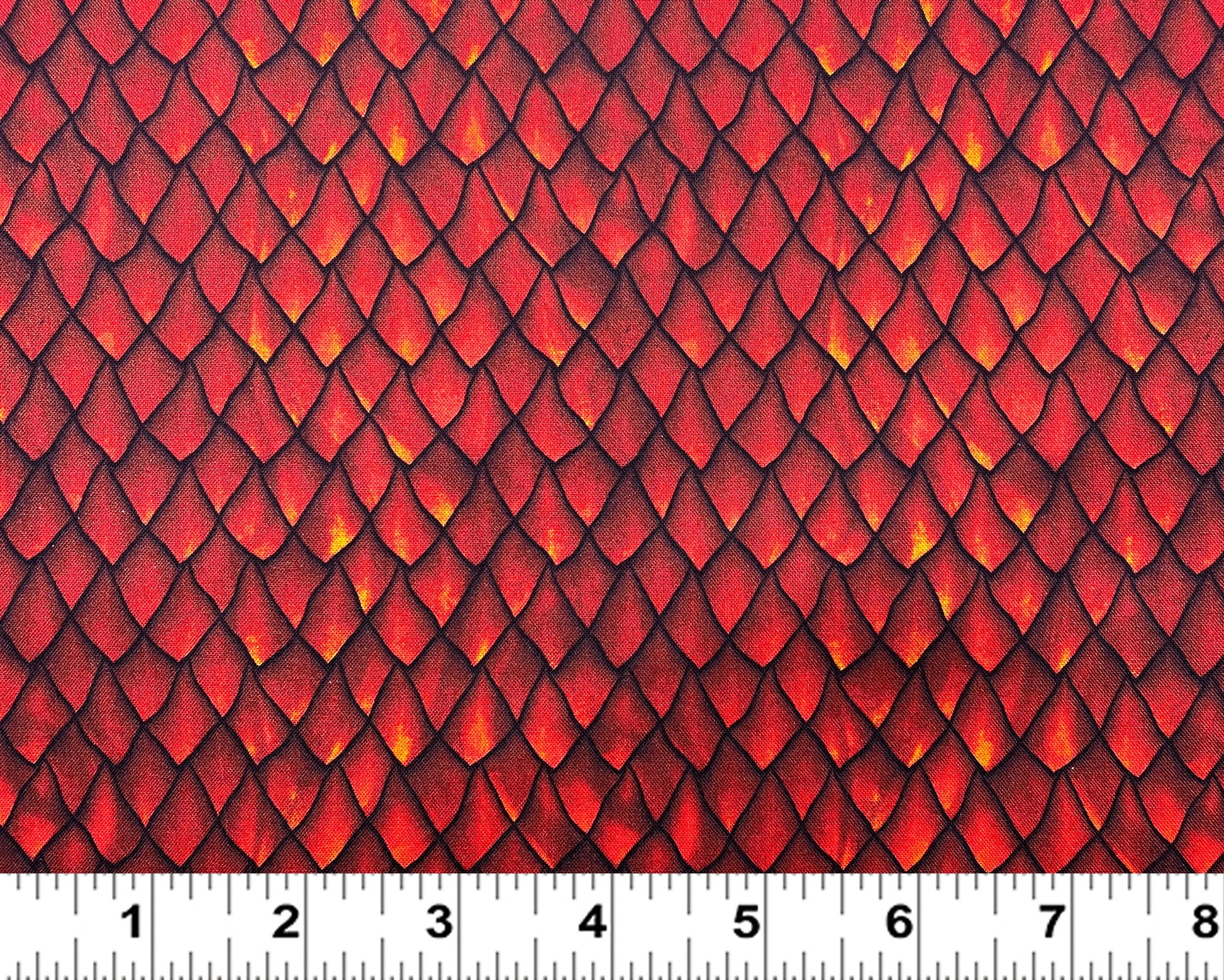 D&D Print Fabric - Red Dragon Scales - 100% cotton fabric - Cosplay material LARP print fabric DND fabric Dragon material - SHIPS Next Day