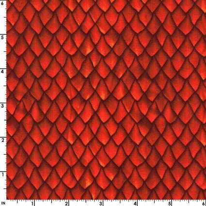 D&D Print Fabric - Red Dragon Scales - 100% cotton fabric - Cosplay material LARP print fabric DND fabric Dragon material - SHIPS Next Day