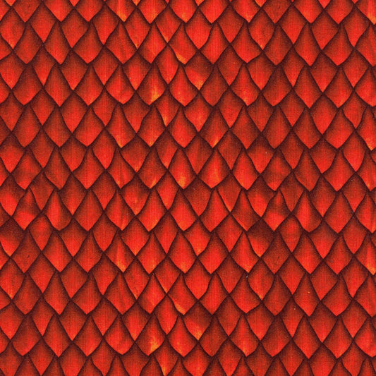D&D Print Fabric - Red Dragon Scales - 100% cotton fabric - Cosplay material LARP print fabric DND fabric Dragon material - SHIPS Next Day