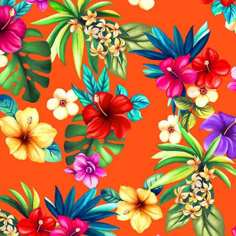 Hawaiian shirt material - Beach fabric - Let's Get Tropical by Michael Miller - 100% Cotton Fabric - Pool Party Luau Floral - Ships NEXT DAY