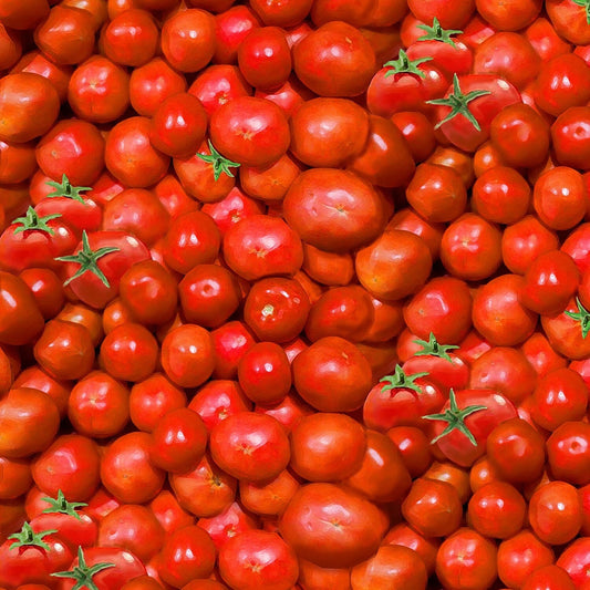 Tomato Fabric by the yard - Farmall Farm to Table - Sykel Enterprises - 100% Cotton - Food theme tomato print fabric - Ships NEXT DAY
