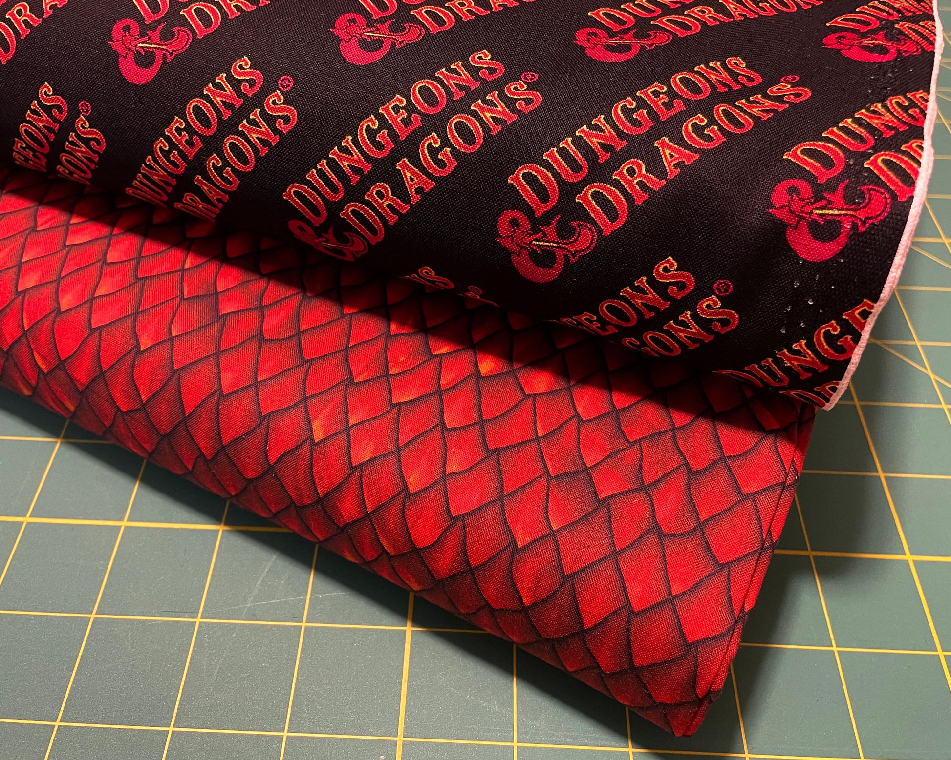 D&D Print Fabric - Red Dragon Scales - 100% cotton fabric - Cosplay material LARP print fabric DND fabric Dragon material - SHIPS Next Day
