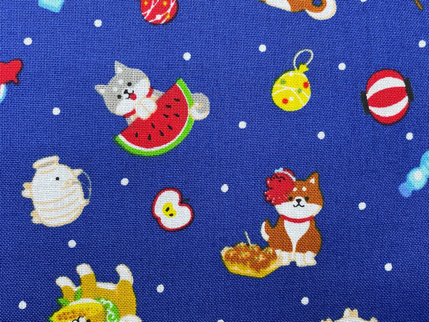 Shiba Inu - Dog Fabric by the yard - Japanese fabric - 100% cotton - By Cosmo - Printed in Japan - Asian theme material - SHIPS NEXT DAY