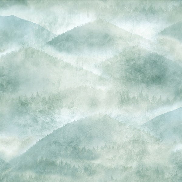 Mountain Range fabric - Sea Salt Collection - Hoffman - 100% Cotton - Misty Mountain Range Moss MRD35-98