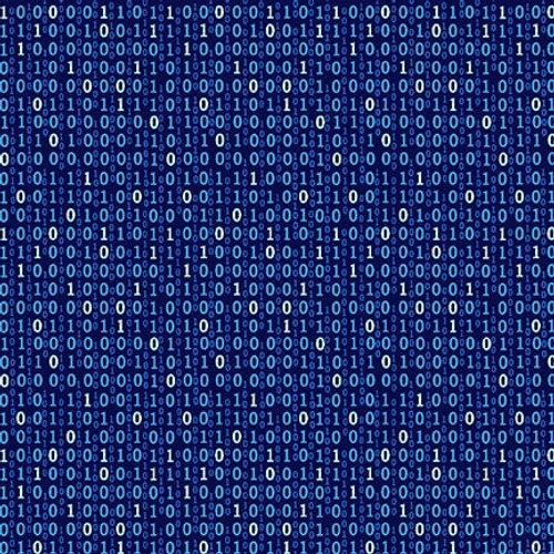 Binary Numbers Fabric - StudioE - 100% Cotton - Disco Tech collection - Computer theme fabric Technology print material - Ships NEXT DAY