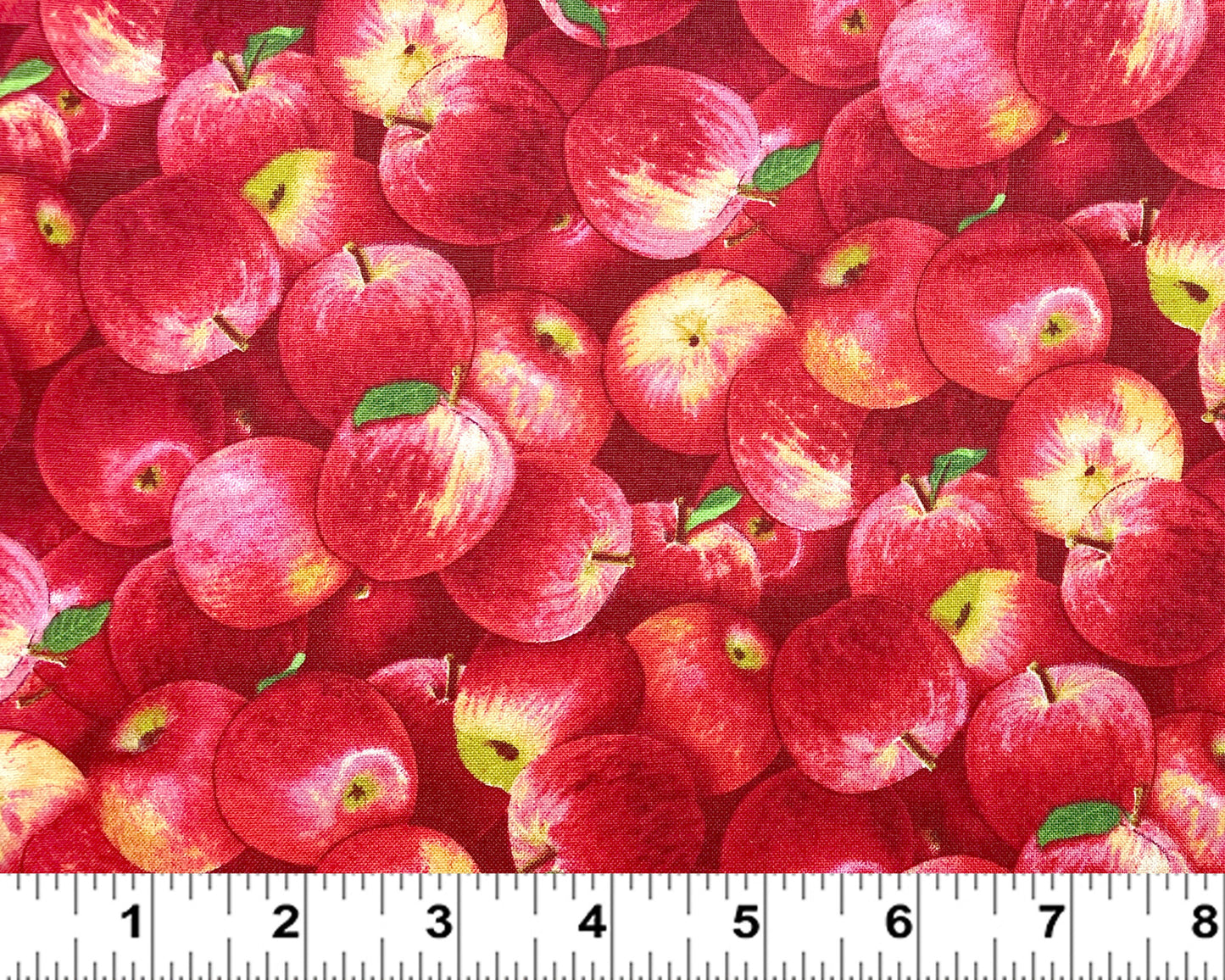 Red Apple Fabric - Food Festival collection by Elizabeth Studios - 100% Cotton Fabric - Food theme Healthy Fruit Snack - Ships NEXT DAY