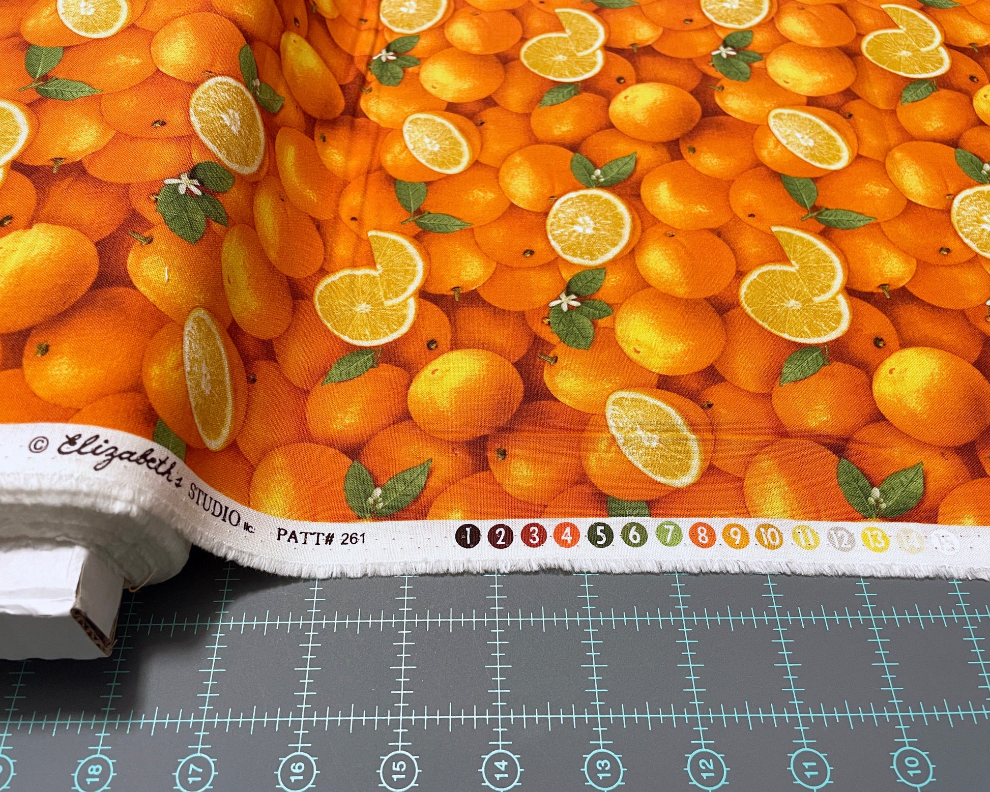 Orange Fabric - Food Festival collection - Elizabeth's Studio - 100% Cotton - Fruit Material Food Theme Picnic OJ Juice - Ships NEXT DAY