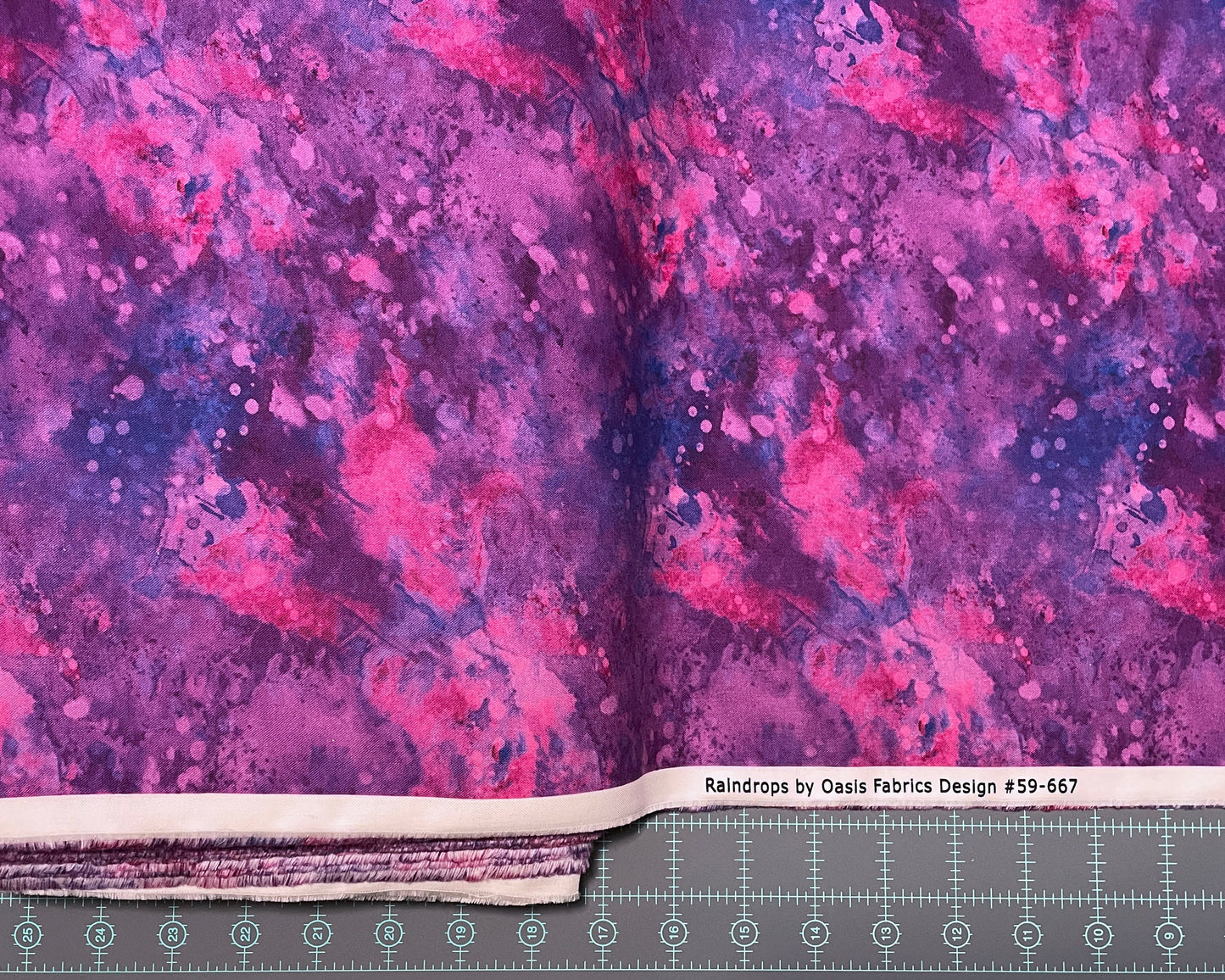 Purple Blender Fabric - Raindrops Collection by Oasis Fabrics - 100% Cotton Fabric - Bright Purple fabric colorful material - Ships NEXT DAY