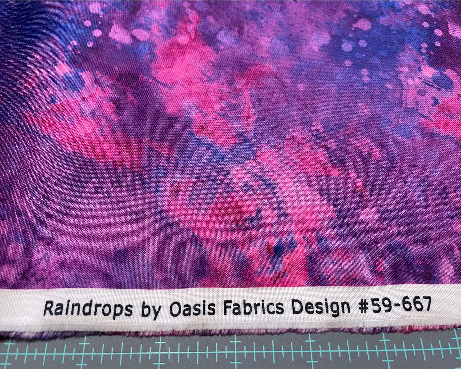 Purple Blender Fabric - Raindrops Collection by Oasis Fabrics - 100% Cotton Fabric - Bright Purple fabric colorful material - Ships NEXT DAY