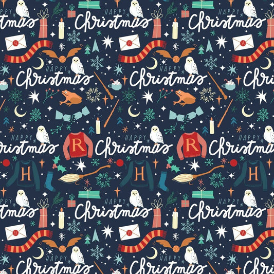 Harry Potter Christmas Fabric - Christmas Magic - 100% cotton - Camelot Fabrics - Character Winter Holiday IV - Ships NEXT DAY